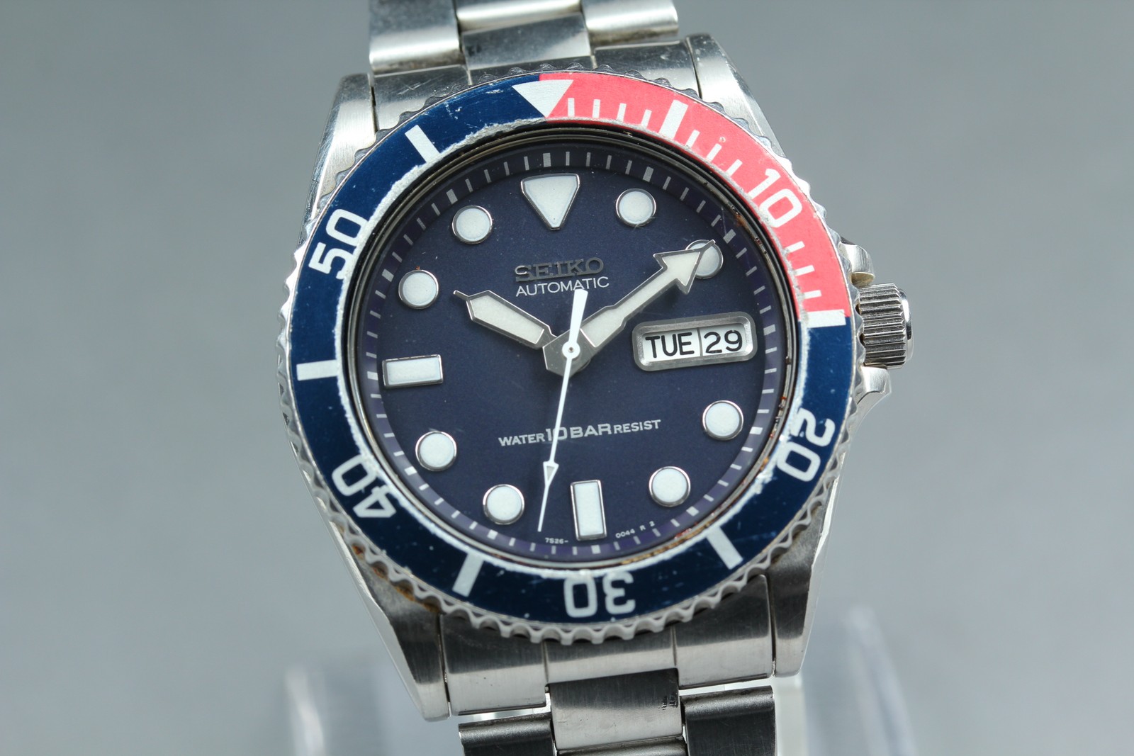 Exc+5 Seiko Diver’s SKX033 7S26-0040 Pepsi Automatic Mens Watch From JAPAN