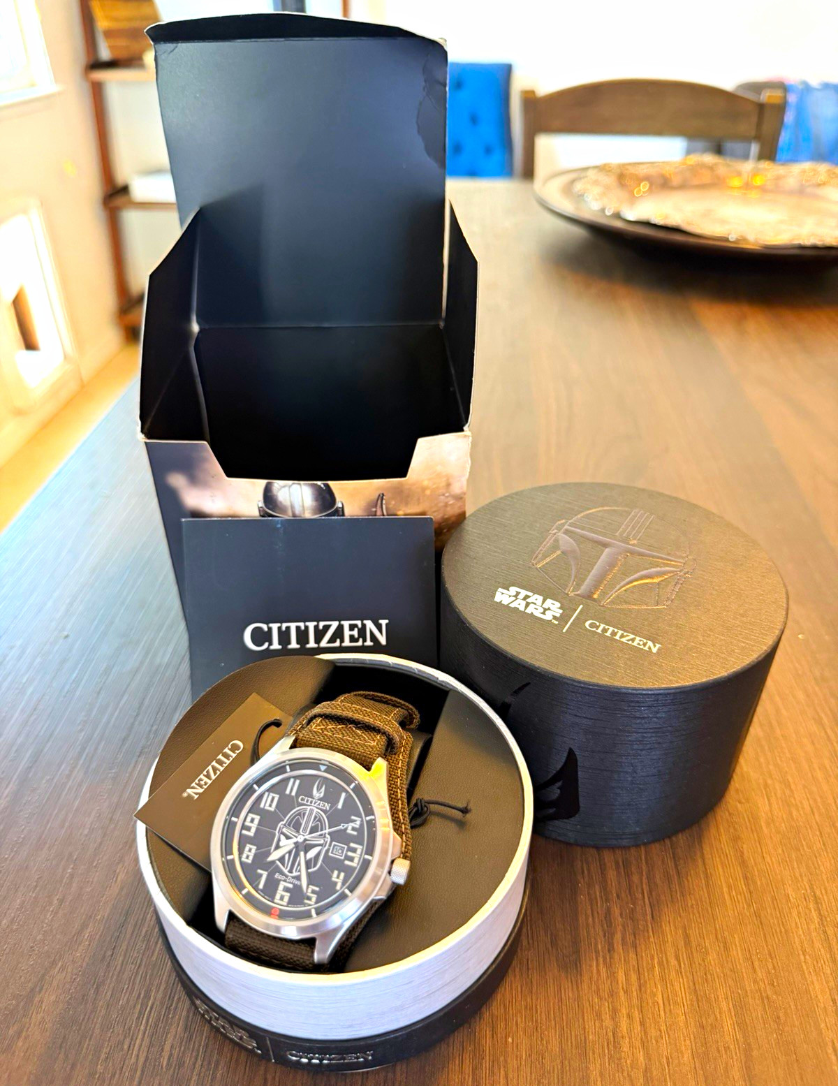 Citizen Eco-Drive Star Wars Mandalorian 42mm 100m Date Watch w/ Box Manual