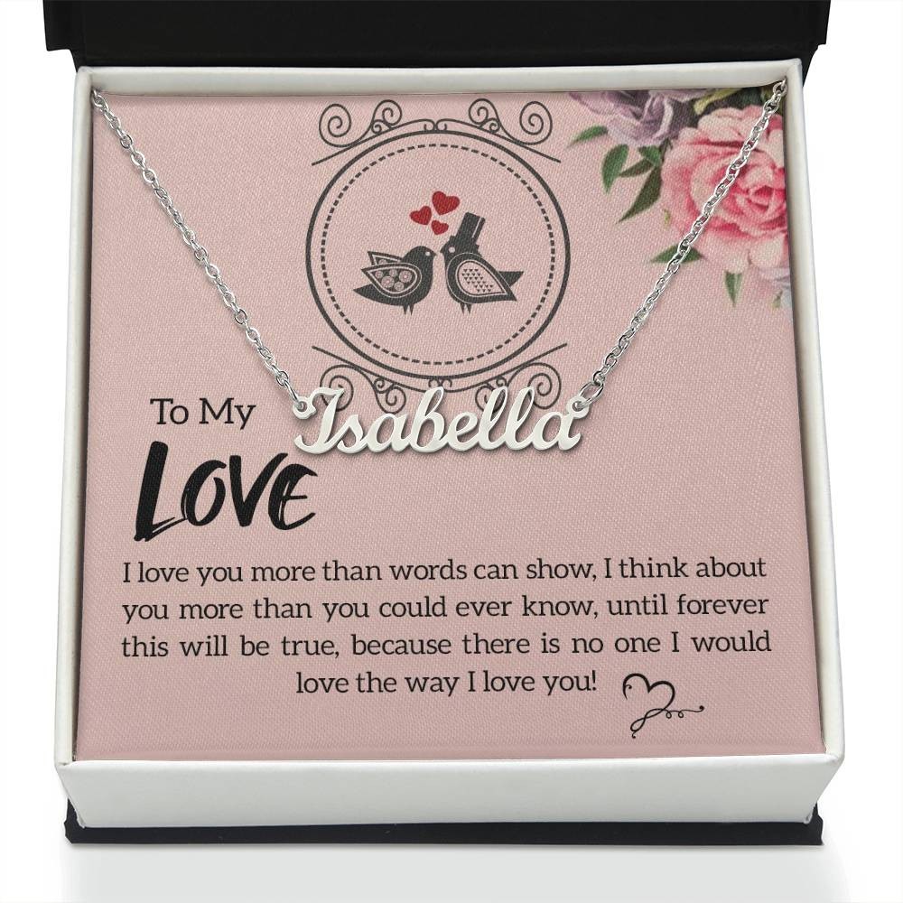 Personalized Name Necklace To My Love Romantic Custom Jewelry Gift