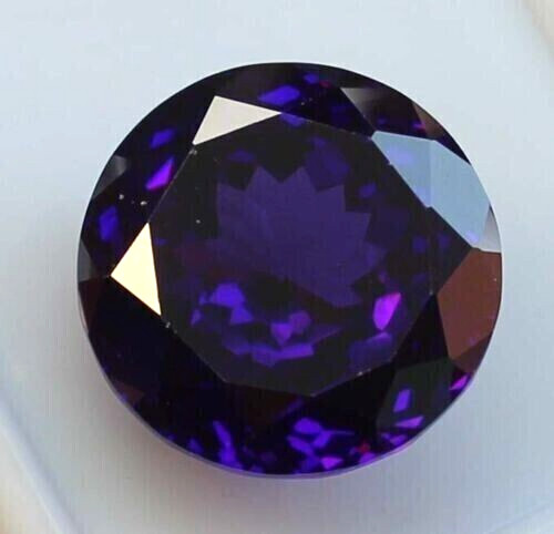 AAA+ 36.90 Ct. Natural Precious Cambodian Purple Zircon Round Cut Loose Gemstone
