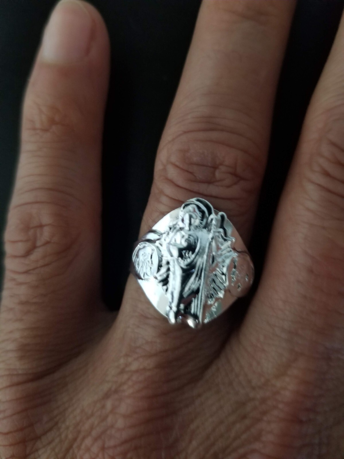 Anillo San Judas plata 925 / 925 Sterling Silver Ring St. Judas.#9 #10