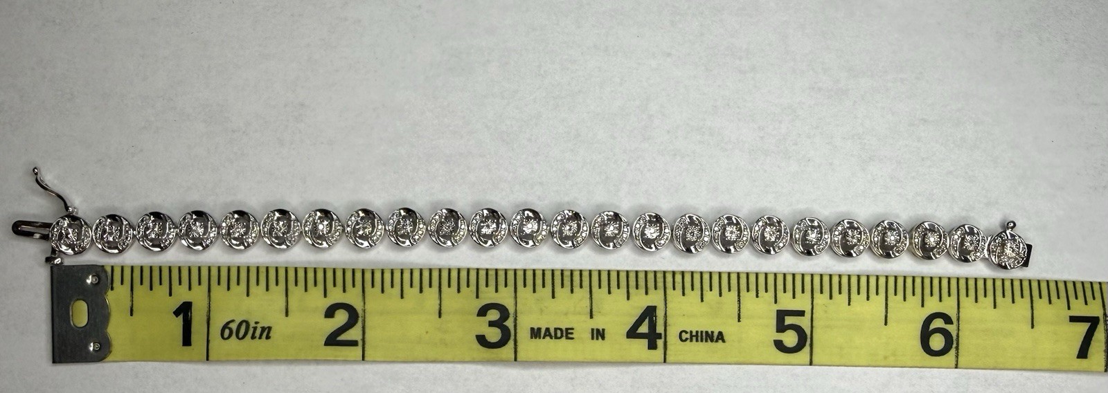 Genuine Diamond Tennis Bracelet & Earrings (ESTATE)