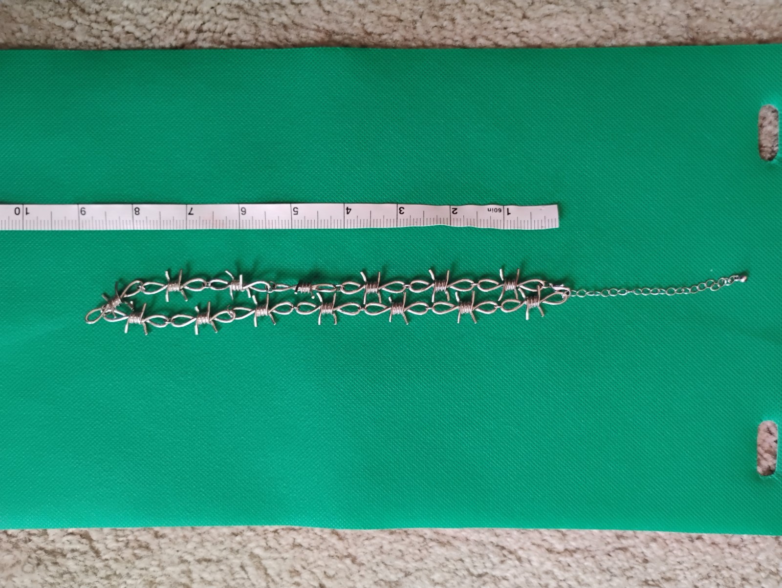 Punk Rock Emo Gothic Biker Silver Barbed Wire Bramble Chain Choker Necklace