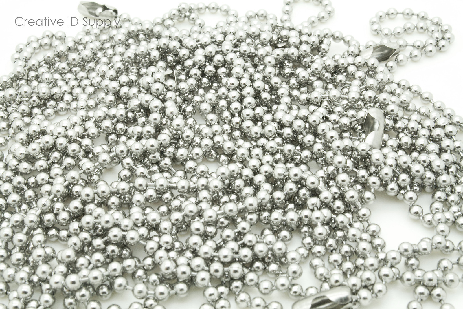 500 HIGH QUALITY STAINLESS STEEL BALL CHAIN NECKLACES 24 INCH – 2.4MM BEAD USA