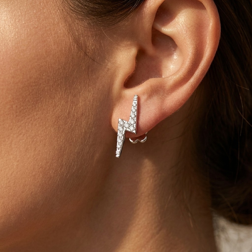 0.02ct Round Lab Grown Diamond Earrings 14K Yellow Gold