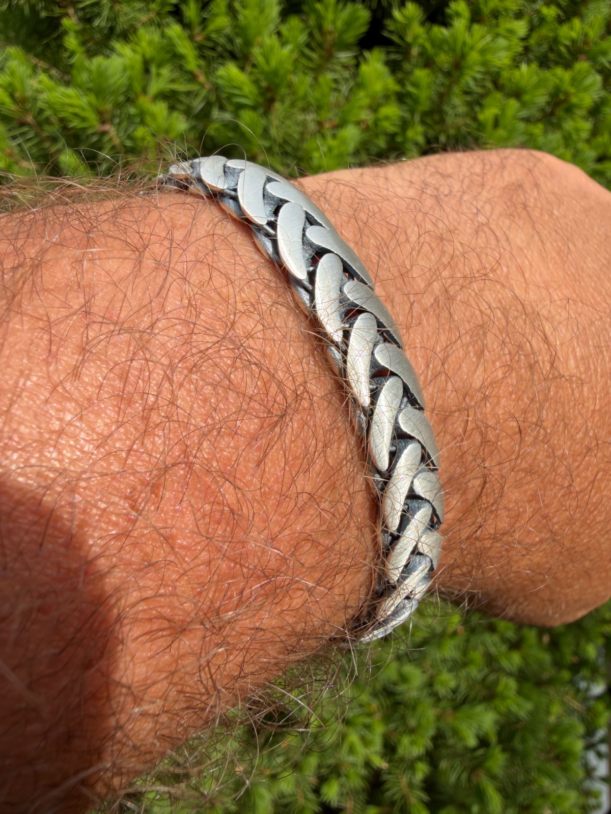 Mens Custom 10mm Wheat Link Bracelet W. Custom Lion Clasp Real 925 Silver