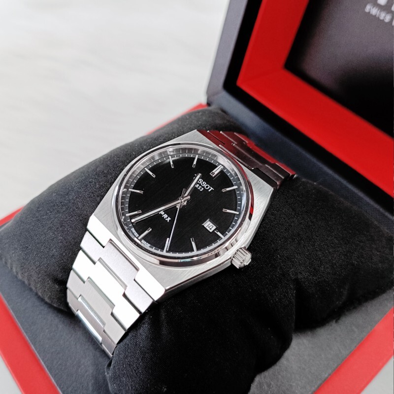 Men Tissot Classic PRX/316L Black Stainless Steel 40mm Watch T137.410.11.051.00