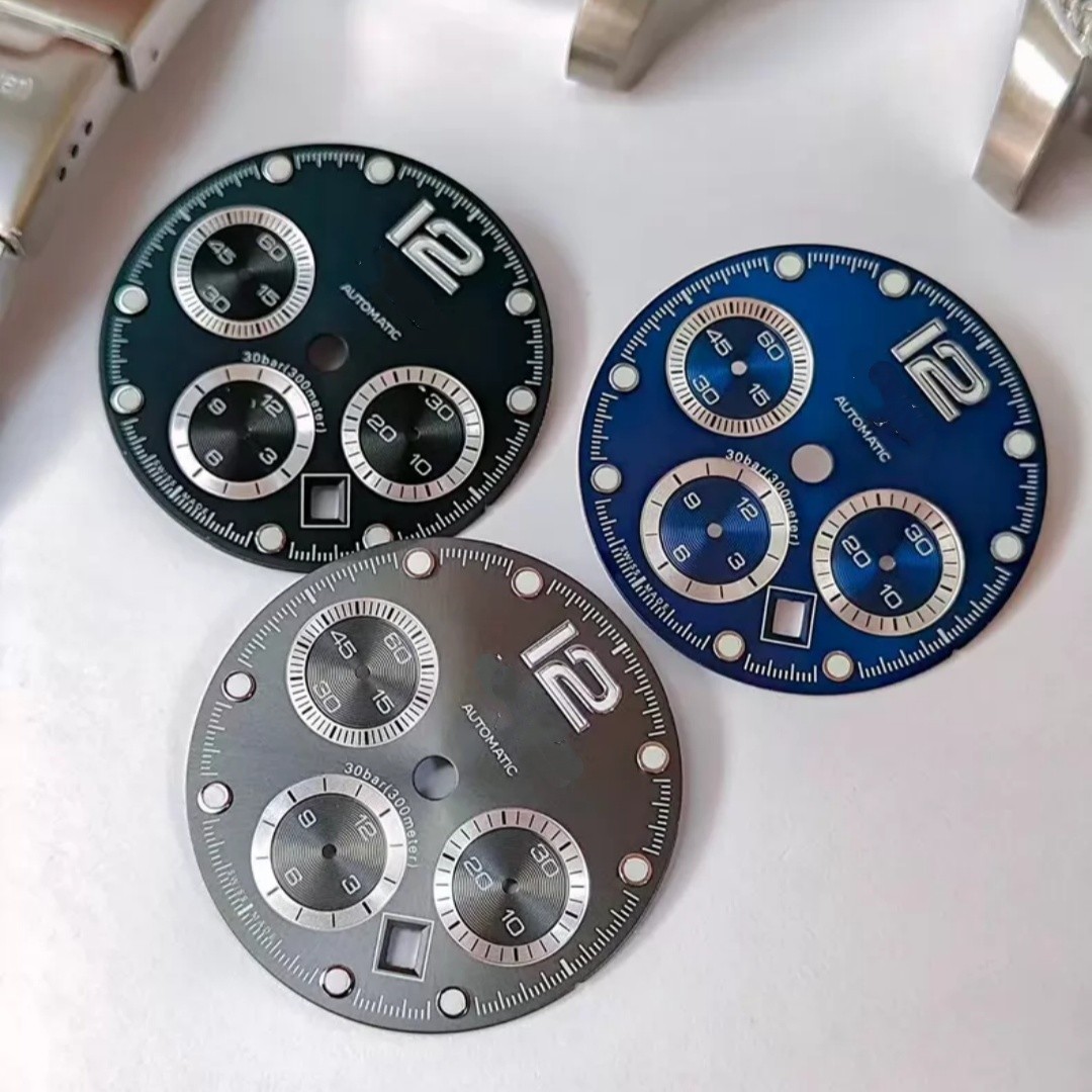 41mm watch case kit + dial + hands +strap compatible ETA/Dandong 7750 movements