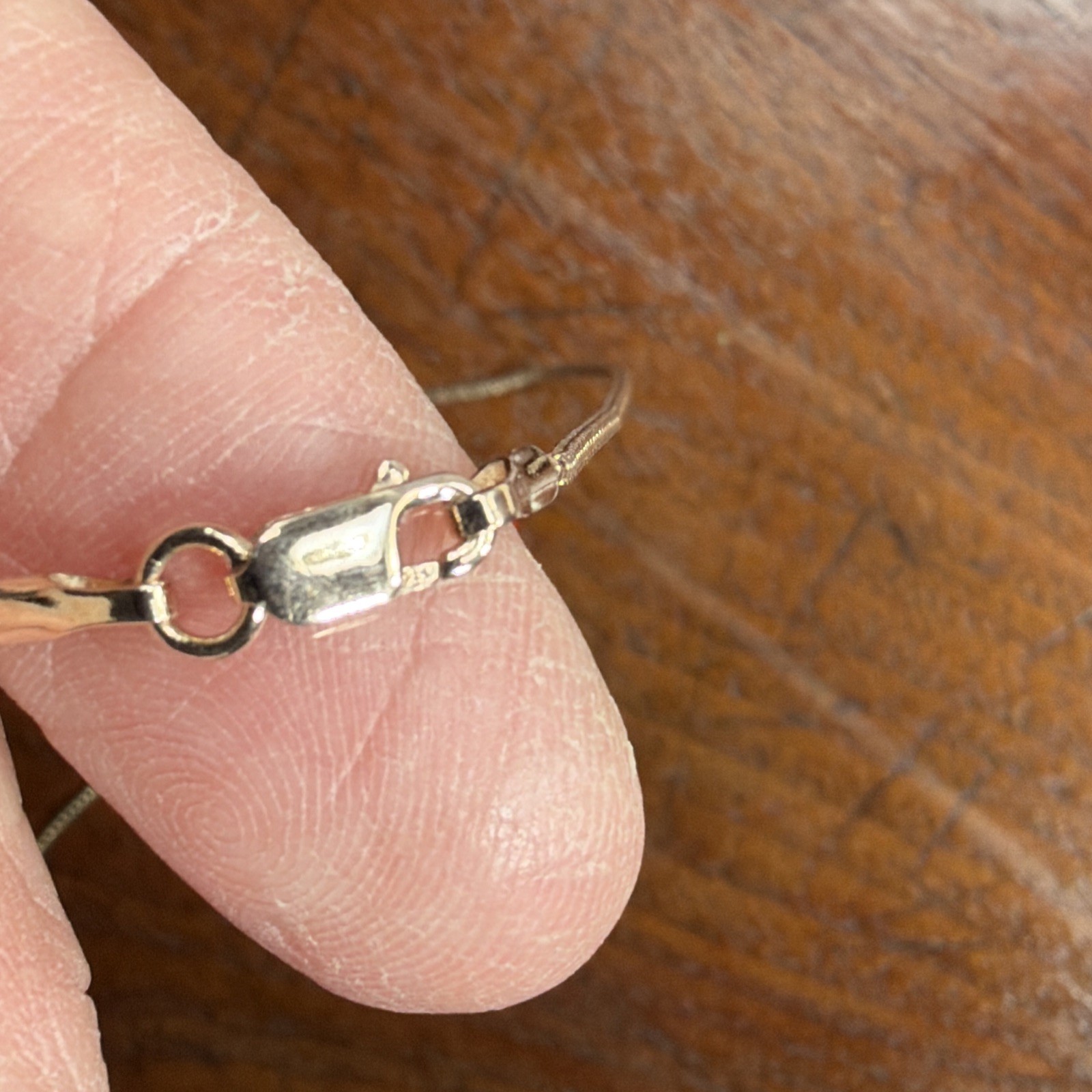 BBJ Sterling Silver Cross & Chain Rose gold CZ 925 BBJ Bangkok Ratnaraj Jewelers