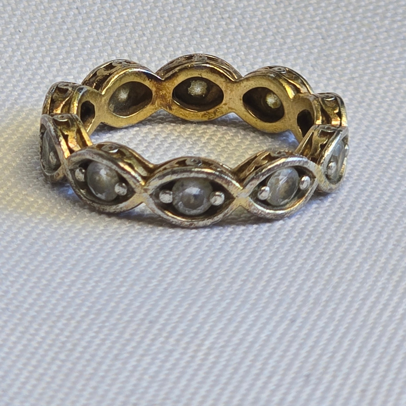 Sterling Silver Ring 4.48g Fine Jewelry Size 7 Band Cubic Zirconia *READ*