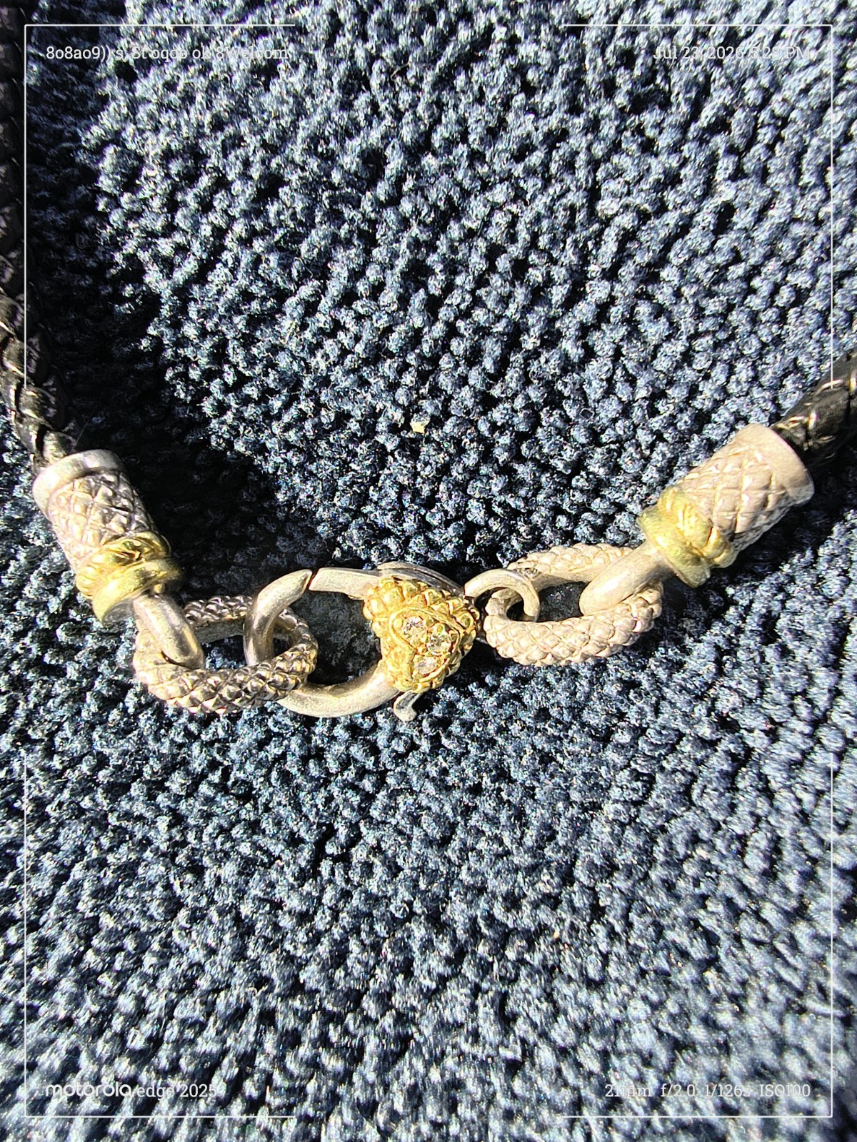 Hard To Find Judith Ripka 18k, 925, And 3 Diamond Heart Pendant Leather Choker