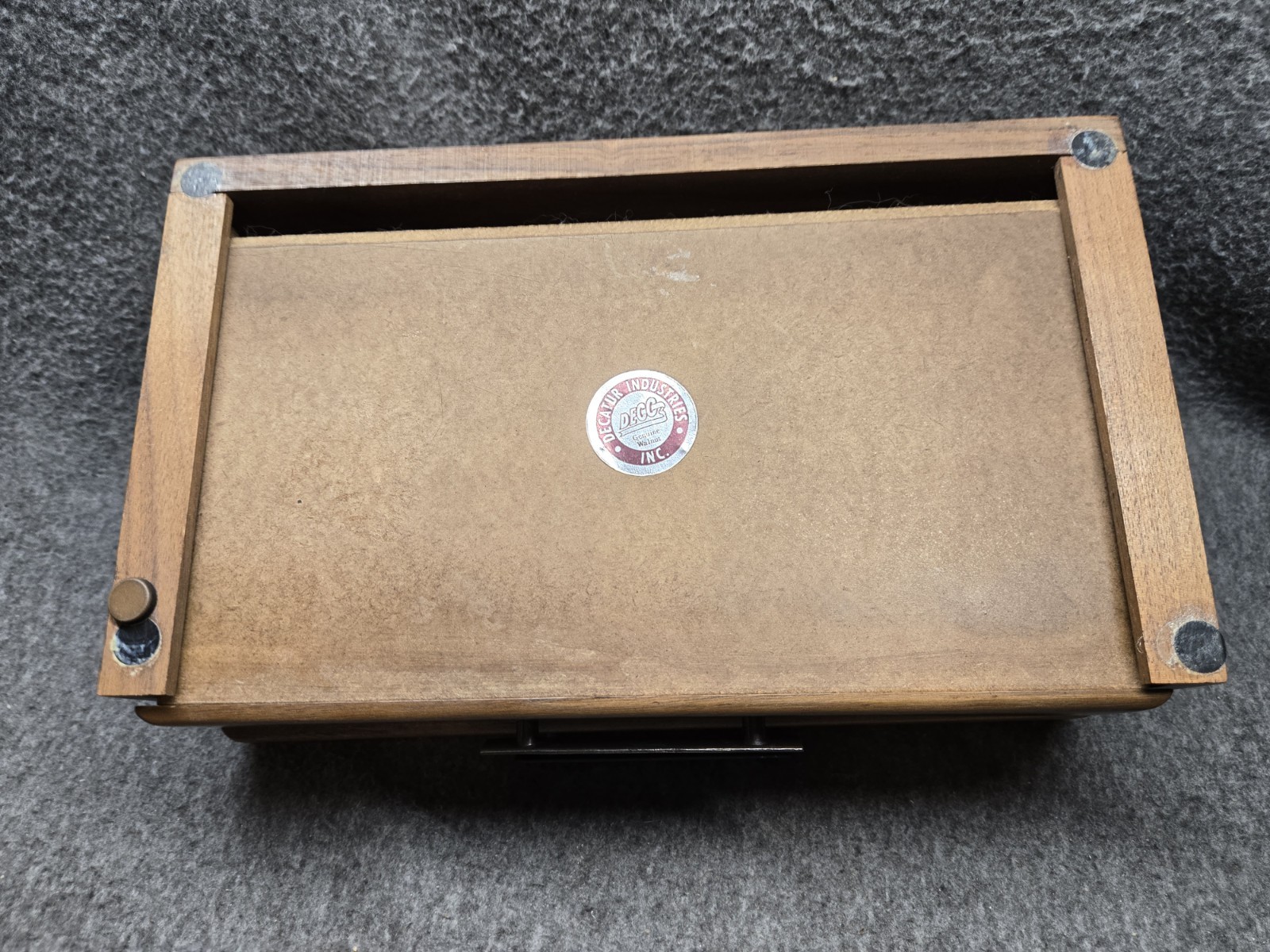 MCM Solid American Walnut Men’s Dresser Valet Jewelry Coin Storage Chest