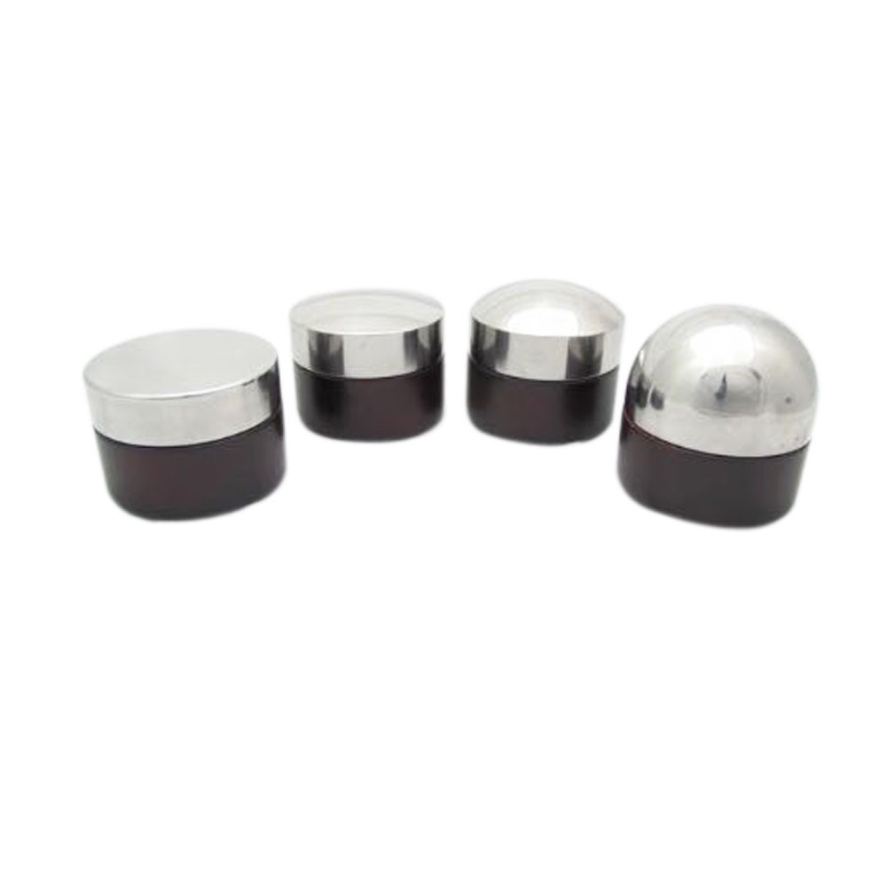 Set of 4 Domed Steel and Black Wood Bench Anvils for Forming and Shaping