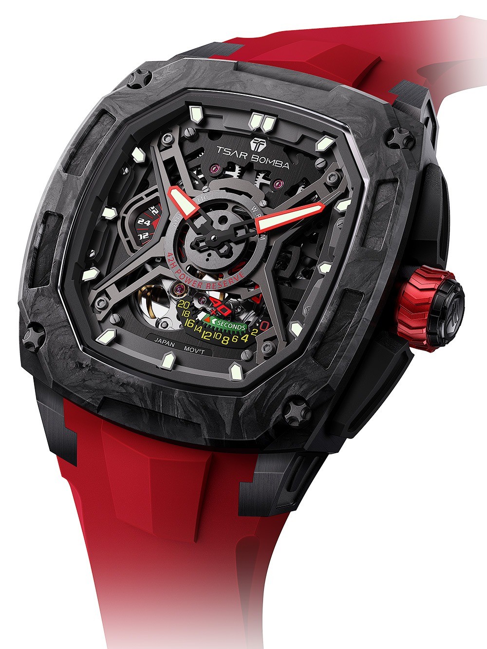 Tsar Bomba TB8605A-01 Mens Watch Dark Matter 5 Automatic 46mm 5ATM