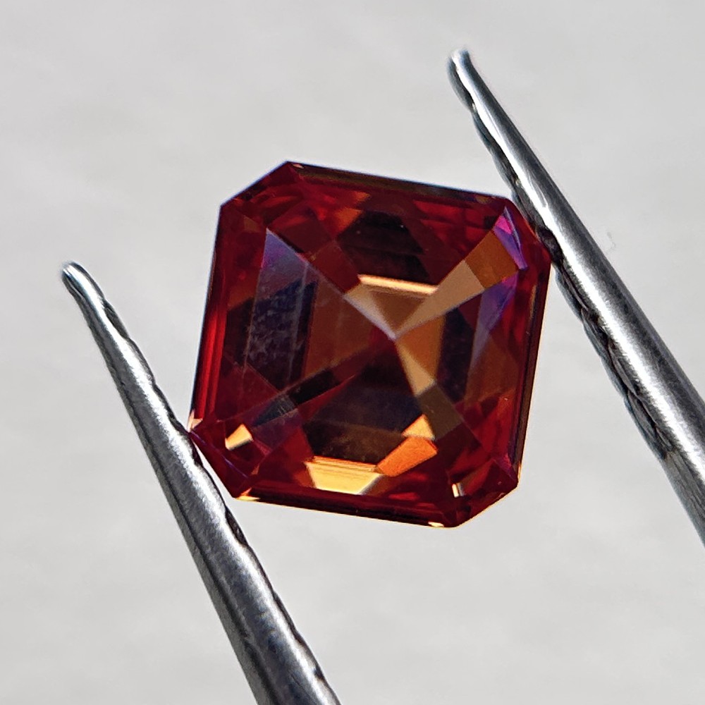 3x3mm-12x12mm 1PCS Asscher Cut Garnet Loose Moissanite Gemstone for DIY Jewelry