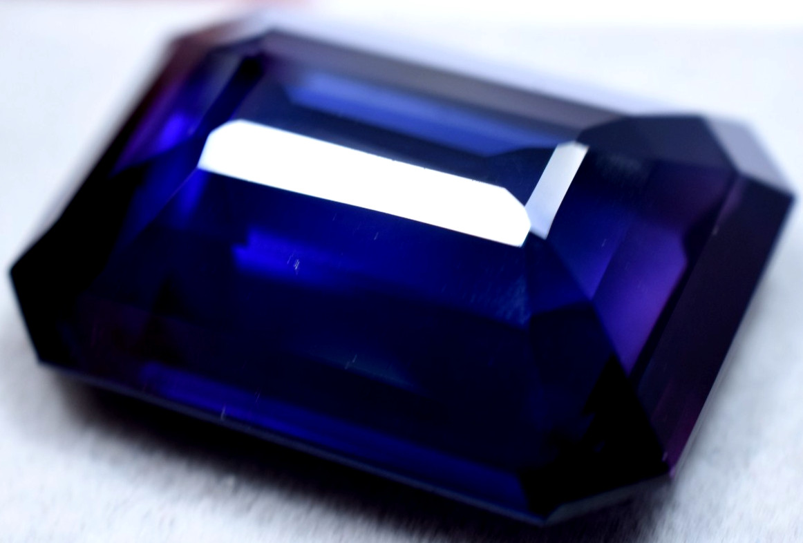 RARE Natural Purple-Blue Tanzanite 48.48 CT IF Certified Flawless Loose Gemstone