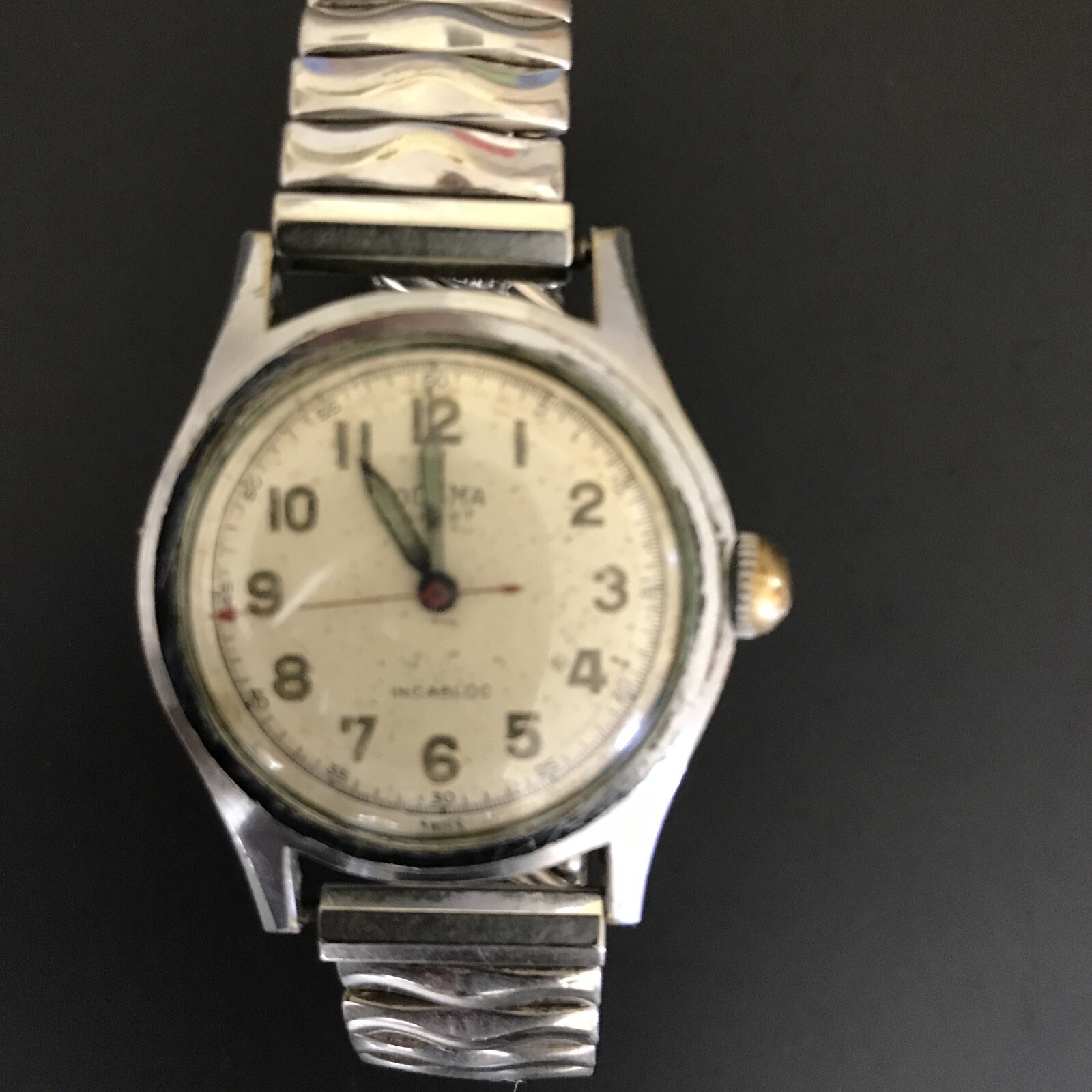 Dogma Sport Incabloc Vintage Swiss Military Working Mens Mechanical Watch