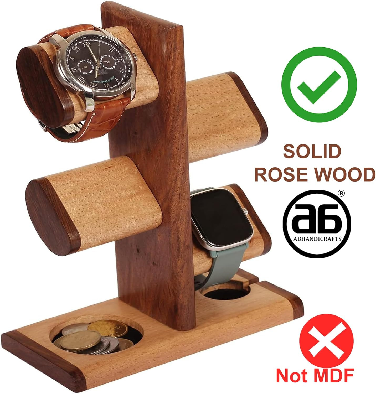 DEALS ABHANDICRAFTS – Watch Stand 5 in One Multiple Watch Display Tower for Men,