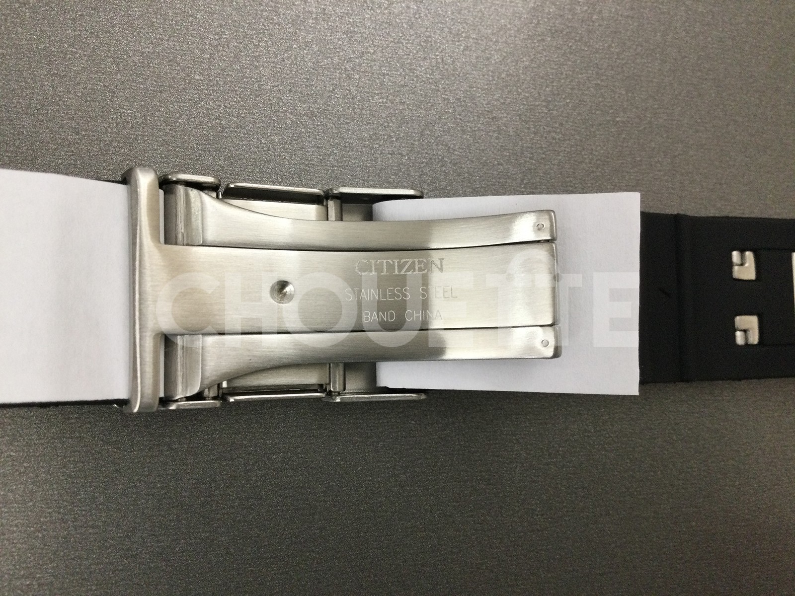 Citizen AT4021-02L, AT4025-01E, AT4027-06E 24mm Black Rubber / Steel Watch Band