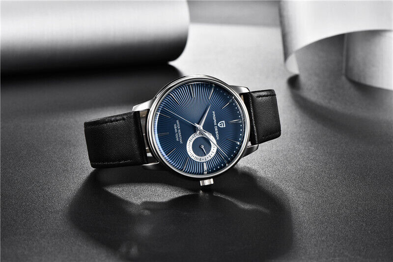 PAGANI DESIGN Men’s Military Watches Business Quartz Wristwatch Leather Strap