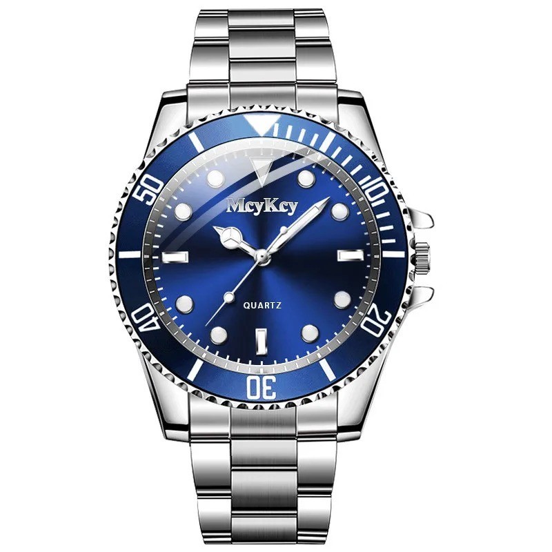 Luxury Men’s Business Watch Stainless Steel Band Quartz Calendar Casual Sports W