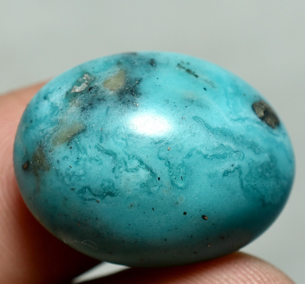 45.25 CT Mesmerizing Natural Blue Turquoise Feroza 100% Irani Cabochon Gemstone