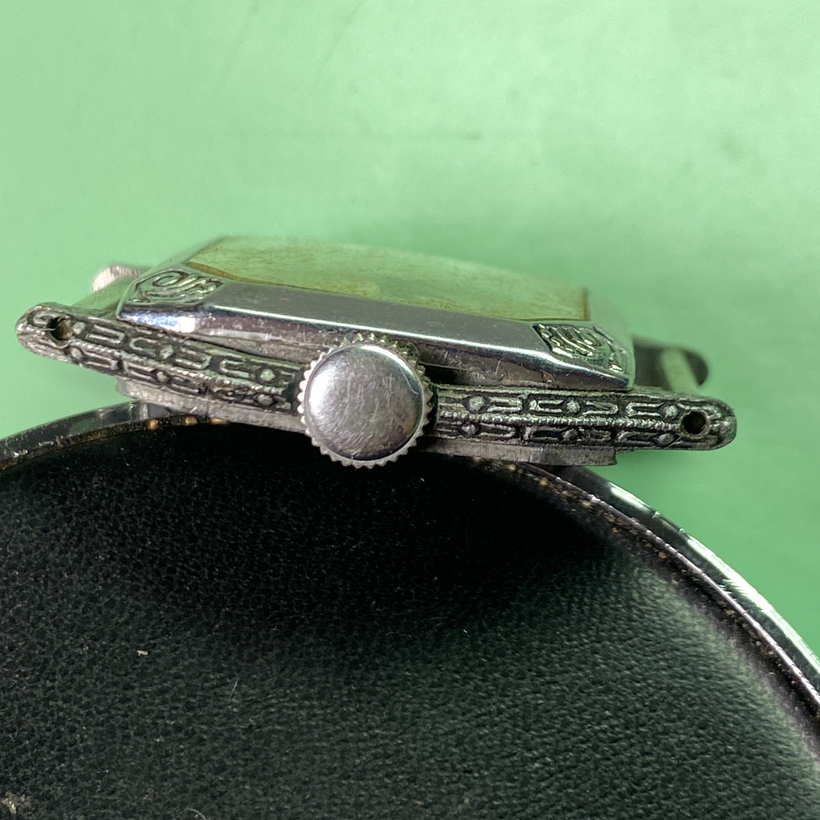 Antique Art Deco Toledo Watch Swiss 6 Jewels Mens Watch 29mm For Parts No Back