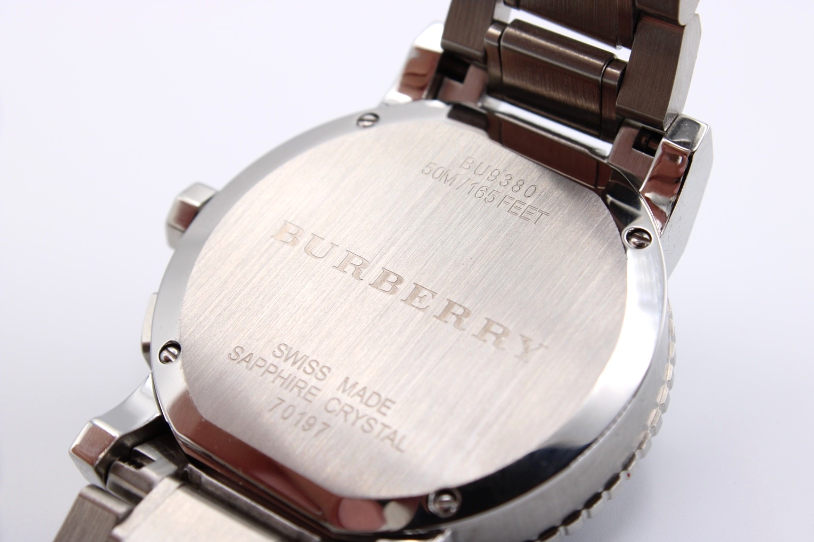 BURBERRY THE CITY BU9380 Stainless Steel Black Dial Chronograph Men’s Watch