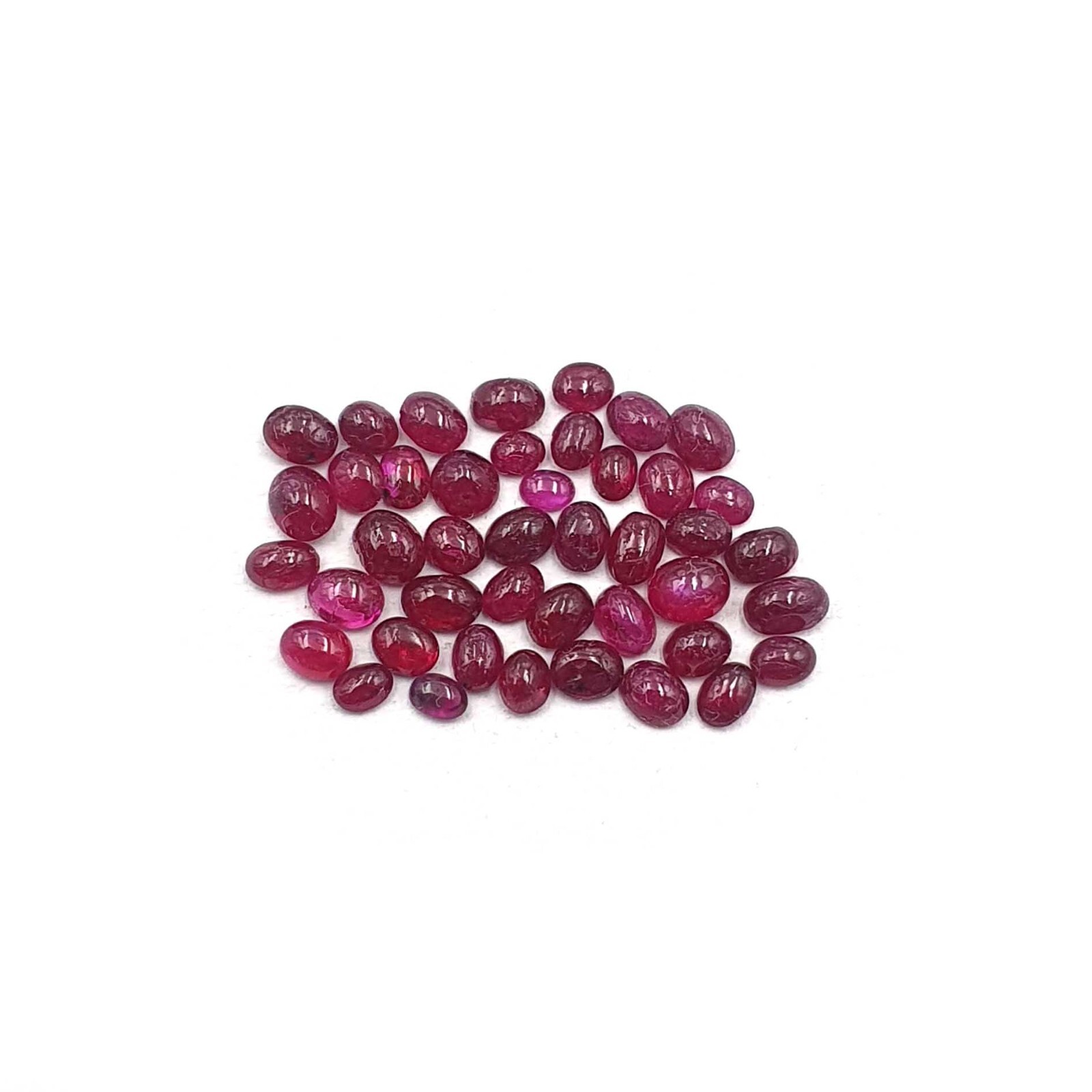 Natural Ruby Oval Cabochon Loose Gemstone Lot 20 Pcs 2*2.50-2.50*3 MM 2 CT