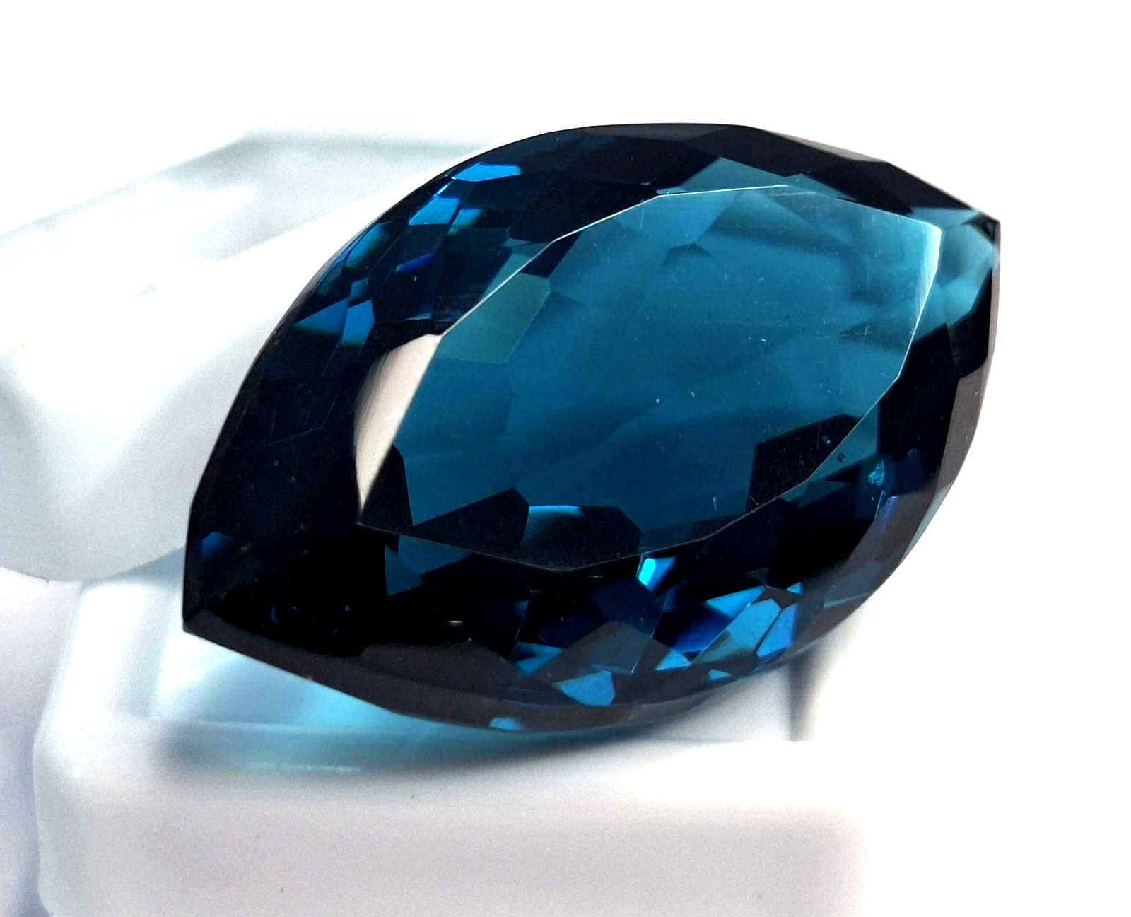 58-60 Ct Lab Created Marquise Shape Blue Topaz Certified Loose Gemstone TQ1858