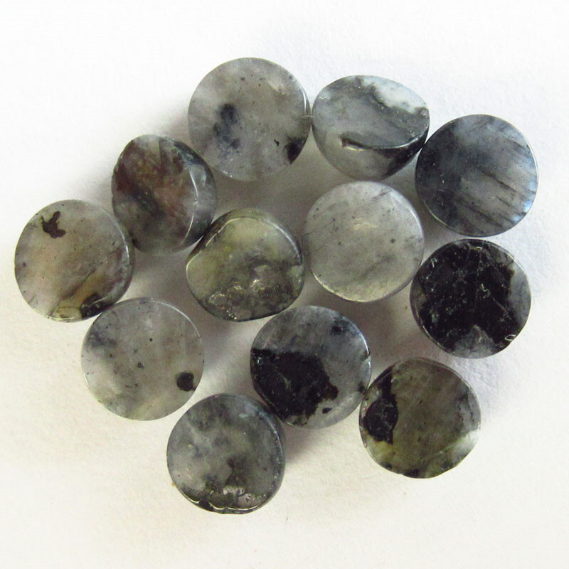 12Pcs 4x2mm Natural Larvikite Round Cab Cabochon B65886