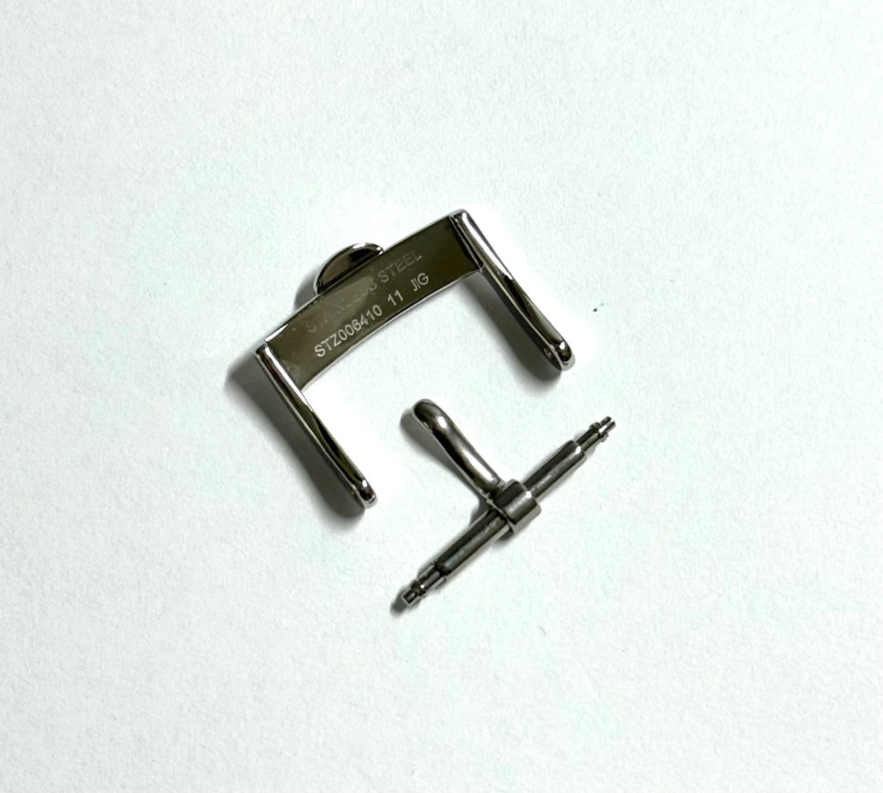 ORIGINAL OMEGA 16mm POLISHED Silver CLASP STZ006410 For 16mm Strap at Buckle End