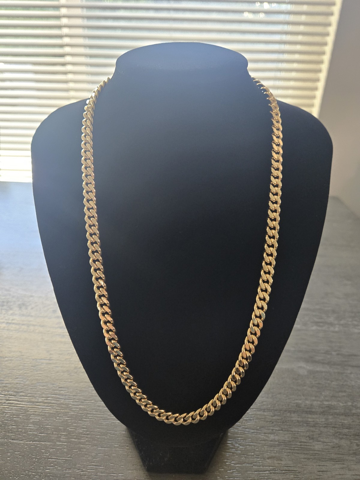 Monaco Gold Cuban Link 9mm Chain Iced Sleek Clasp In 18K Gold Filled Necklace