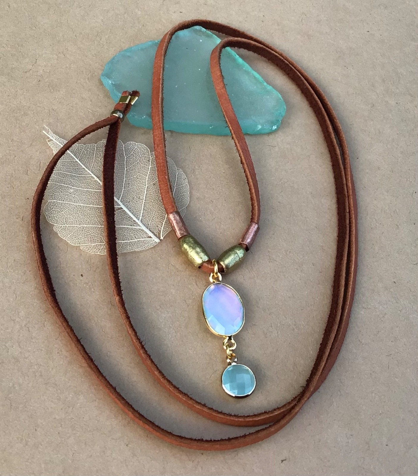 $299 Sundance Charm Necklace leather suede cord handmade artisan jewelry