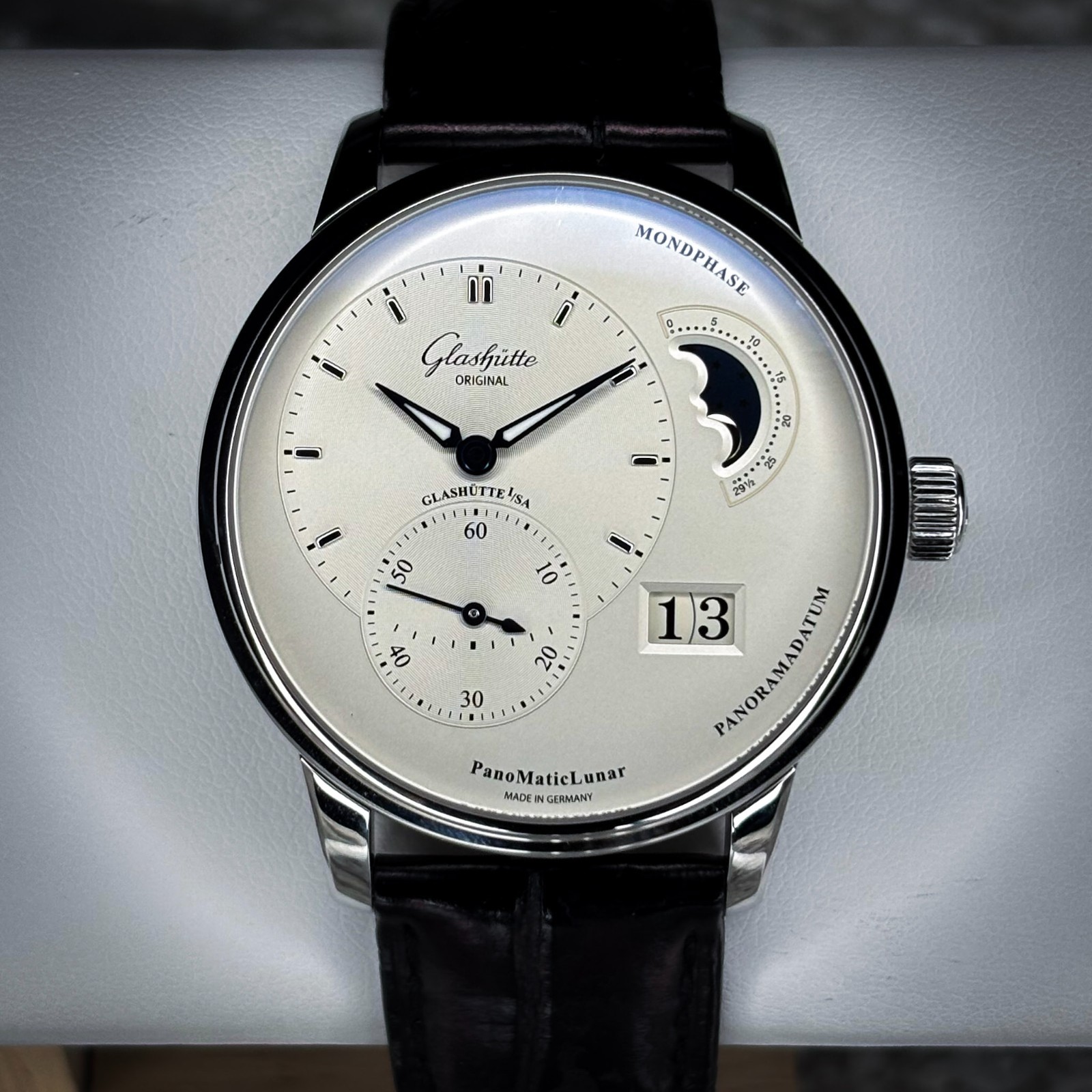 2022 Glashütte 40mm PanoMaticLunar Moonphase 1-90-02-42-32-61 with box & papers