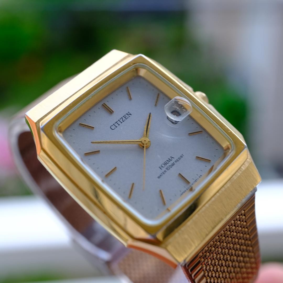 CITIZEN FORMA Gold Quartz Mesh Watch