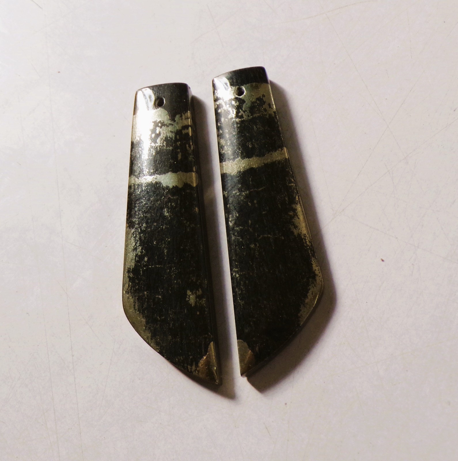 48.45 Cts Natural Apache Gold Drilled Cabochon Match Pair Gemstone 43X12MM 29