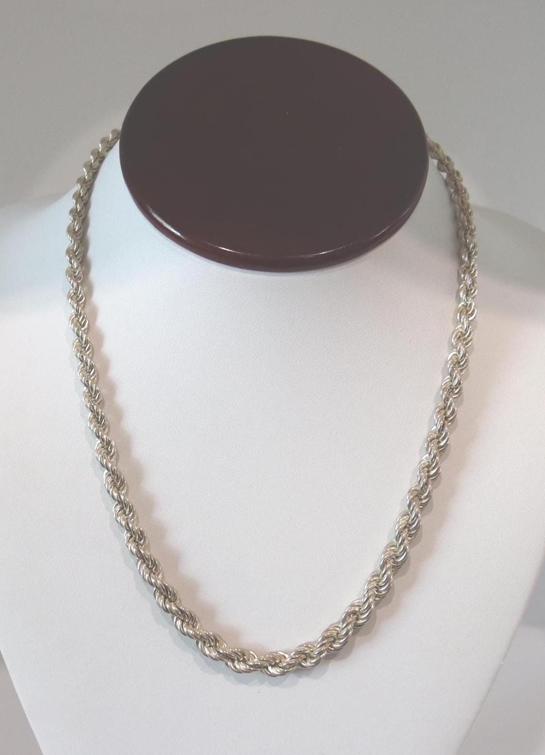 Vintage Sterling Silver graduating c1960s-70s Necklace 19.7gm 45.5cm 18inc Italy