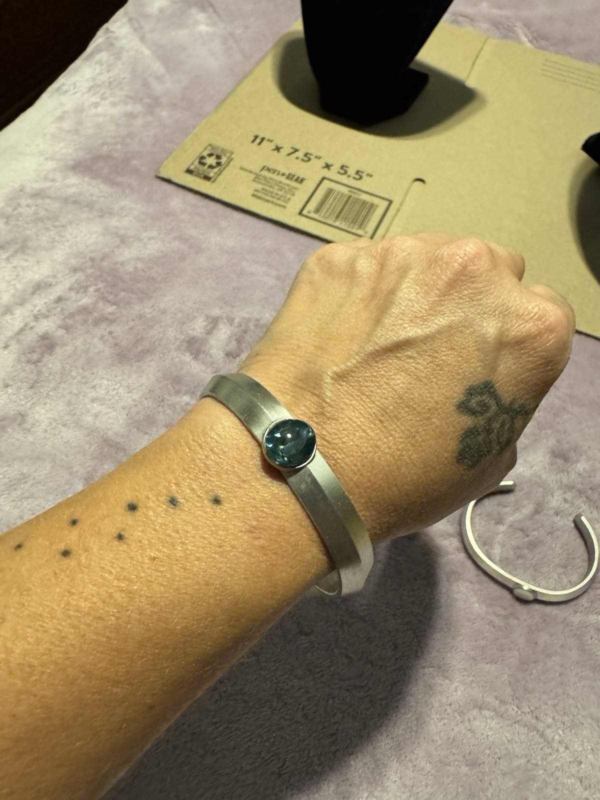 3 Different Beautiful Stainless Bracelets Silver Tone