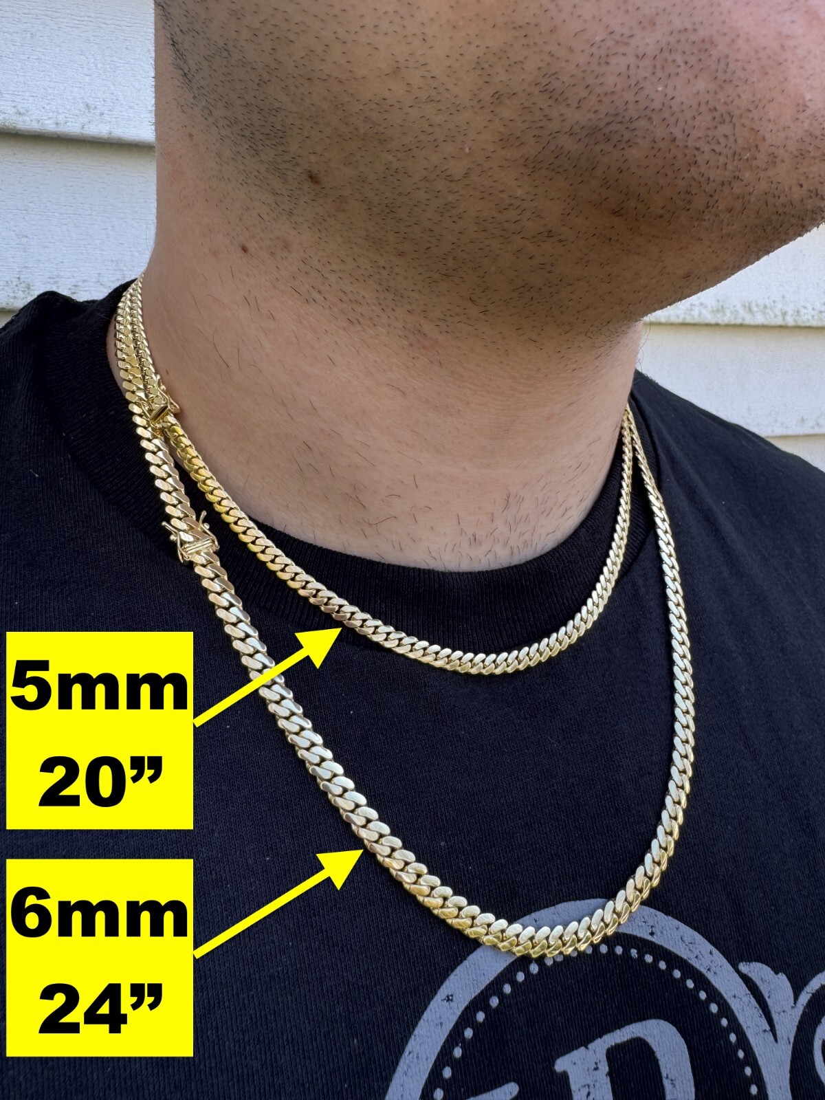 HANDMADE Tight Link Solid 10k Gold Miami Cuban Link Chain Or Bracelet Necklace