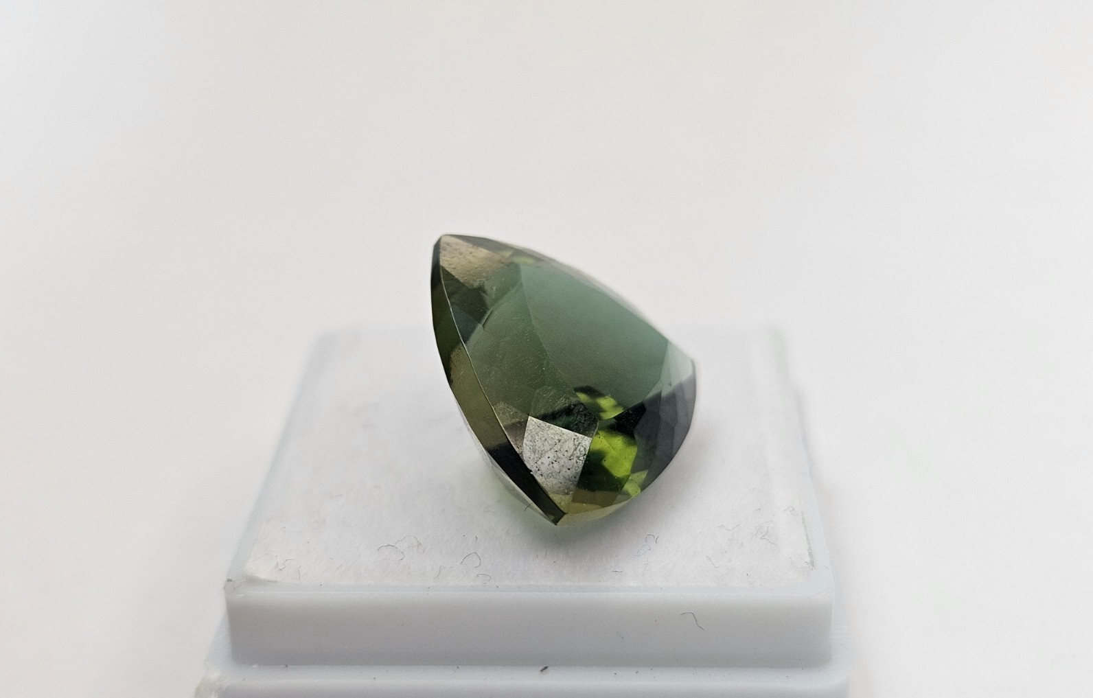 Moldavite Natural Green EGL Certified Trillion Cut 10+ Ct Loose Gemstone
