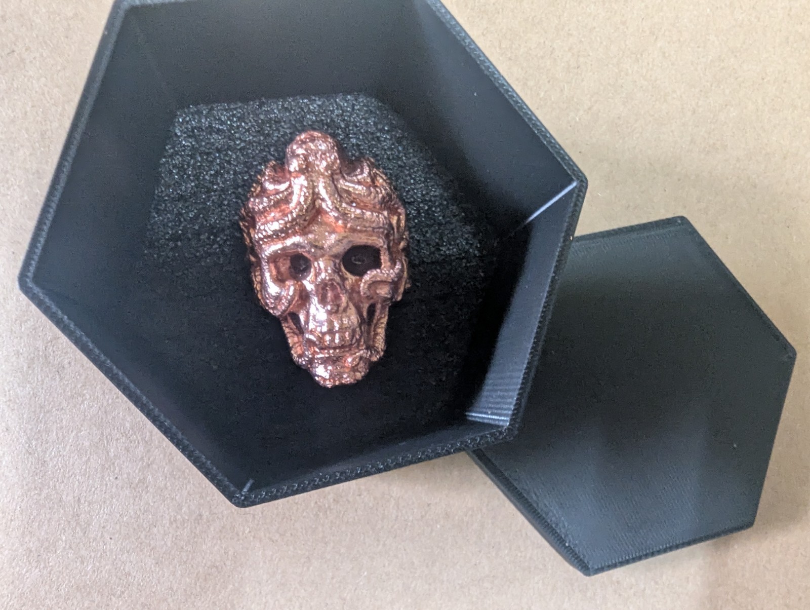 Electroformed Pirate Themed Copper Ring