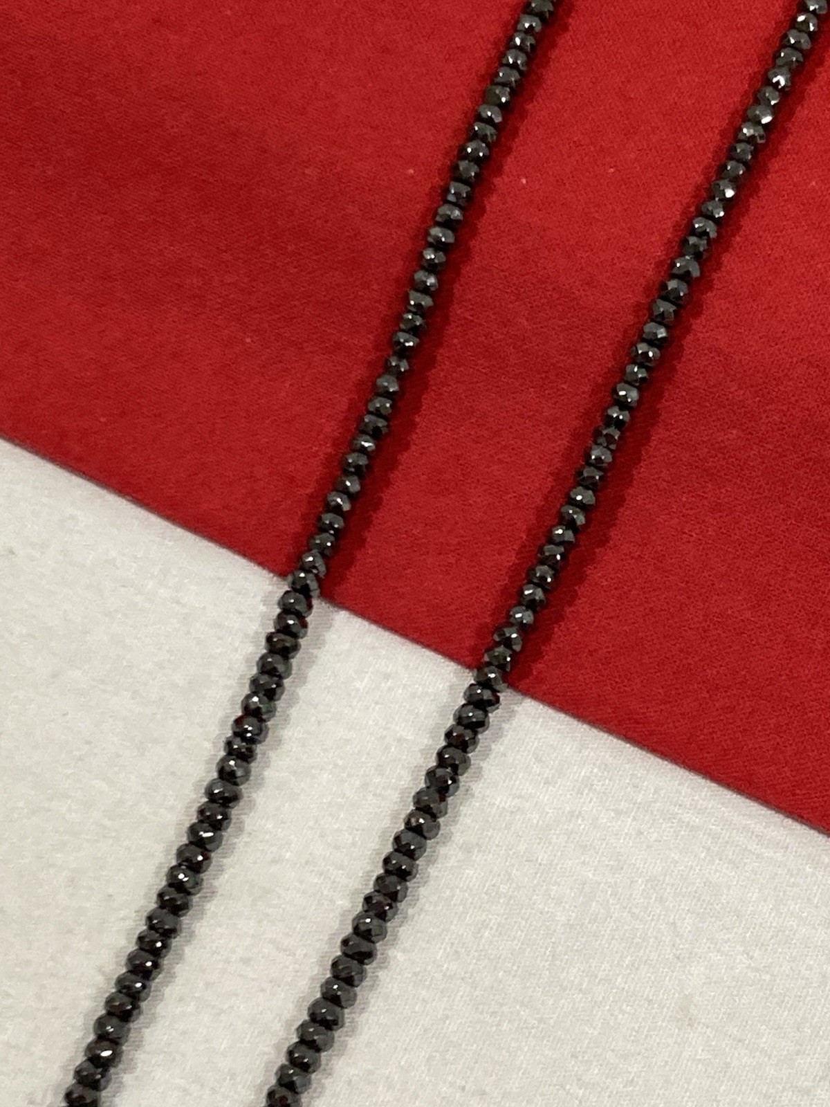 Vintage MILOR ITALY BRONZE Hematite Stone Beaded Chain Necklace 20.5″ NEW IN BOX
