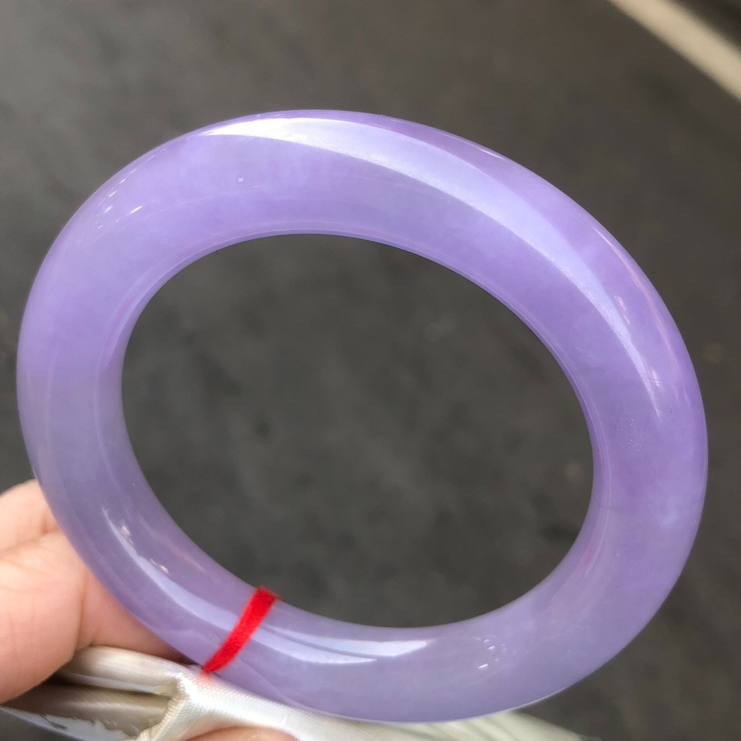 Natural ice Purple&lavender Burmese Jade jadeite amulet Bracelets Bangle 57mm
