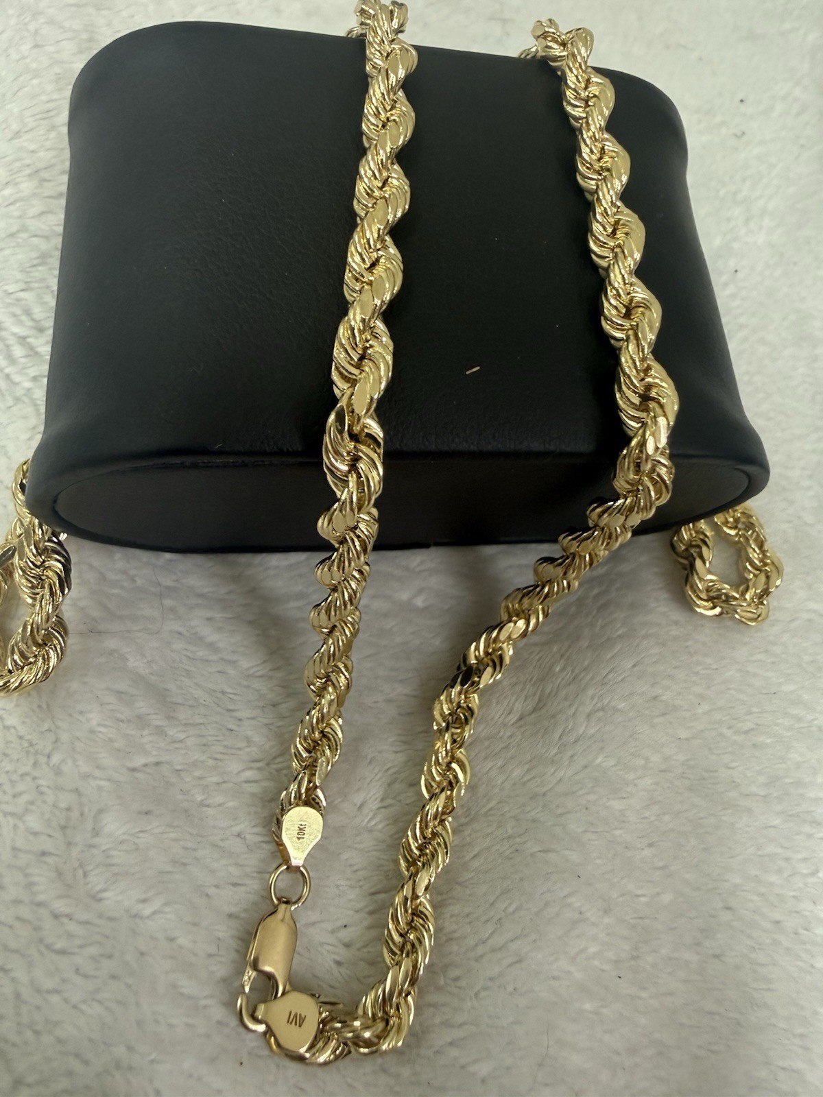 10kt Yellow Gold rope Chain Necklace 5mm 24” Inch New 12.02 Grams Stamped