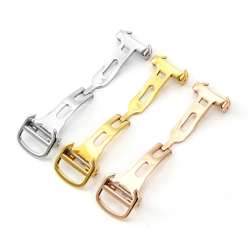 Quality Stainless Steel Folding Buckle Butterfly Clasp 12 14 16 18 20mm for Crtr