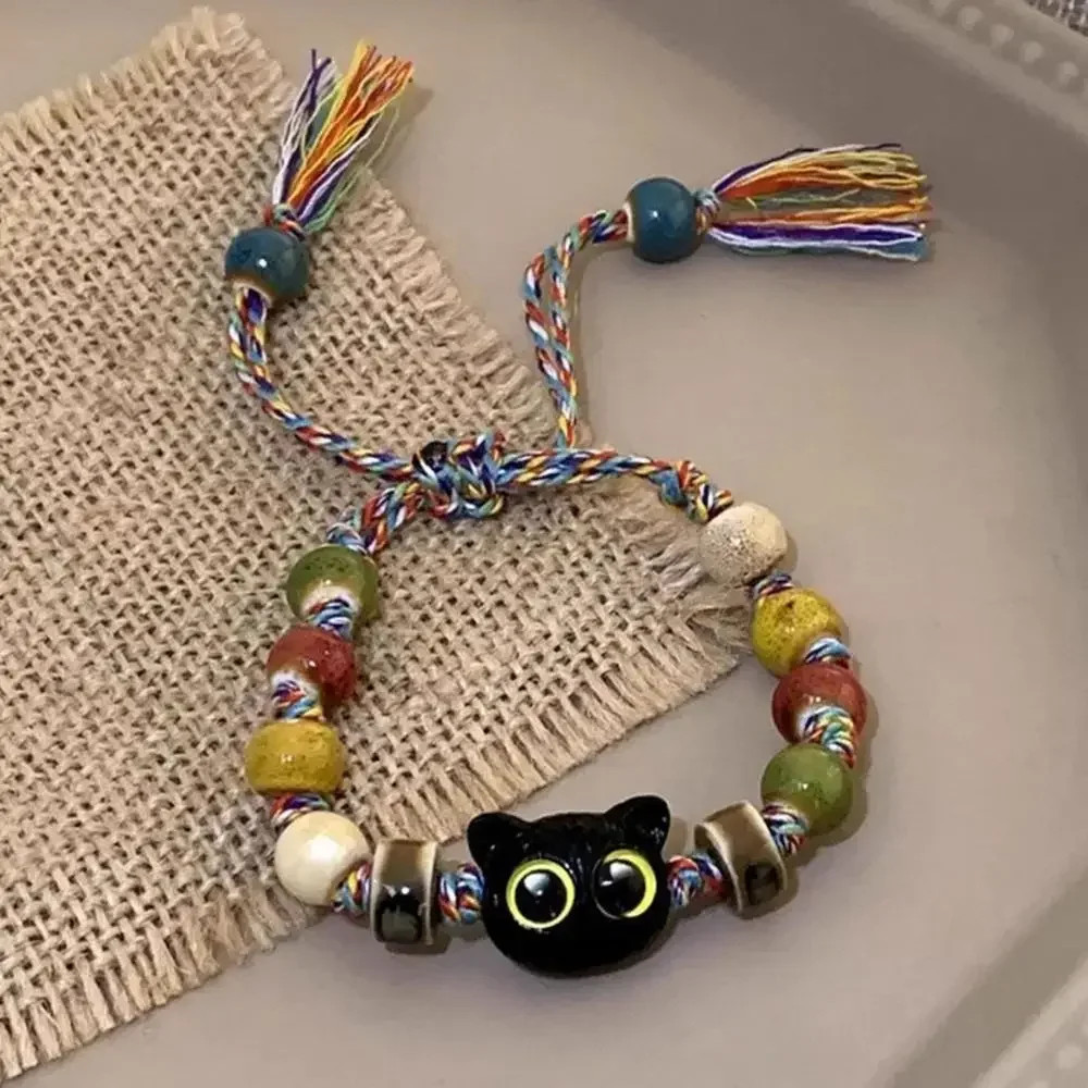 2026 Fashion Luminous Beads Couple Bracelets For Women Men Charm Cat Matching