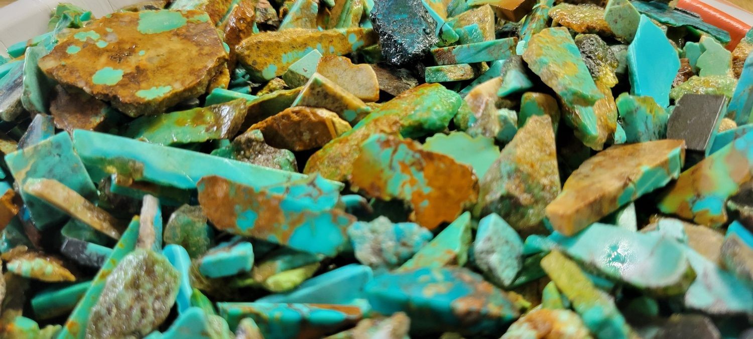 Vibrant Natural Stabilized Turquoise Mini Slabs Random USA Mines 50 Grams