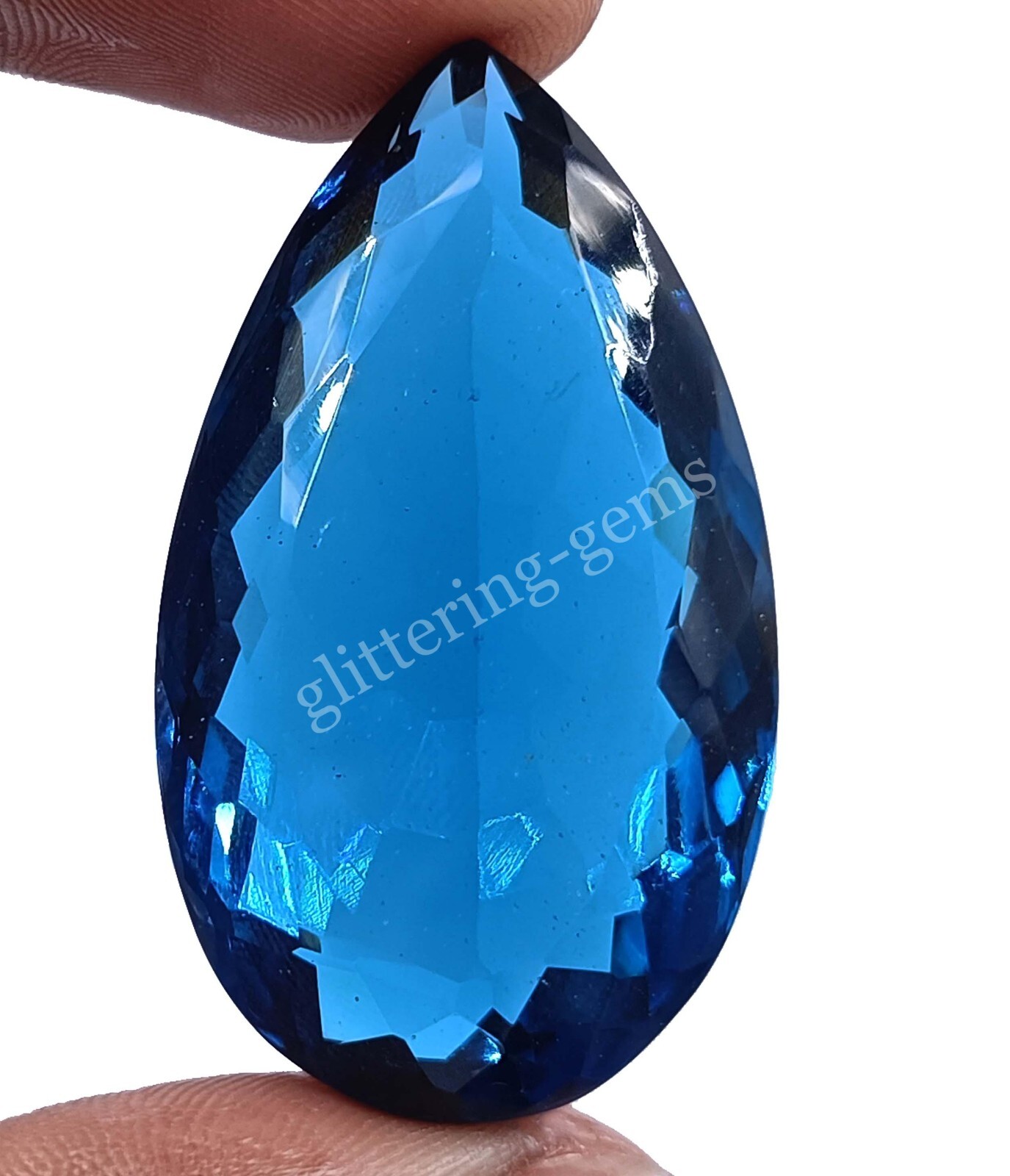 Natural Blue Sapphire 77 CT CERTIFED Loose Gemstone Pear Transparent Gems 5AAJ
