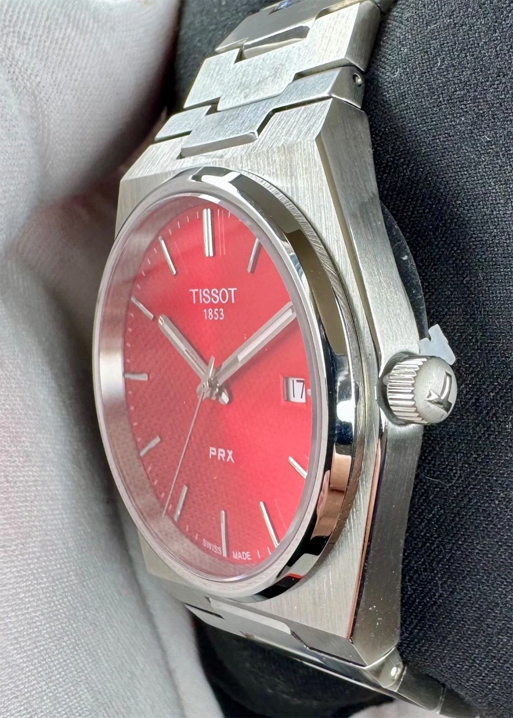 Tissot PRX T137.410.11.421.00 Men’s 40mm Red Dial Stainless Steel Watch